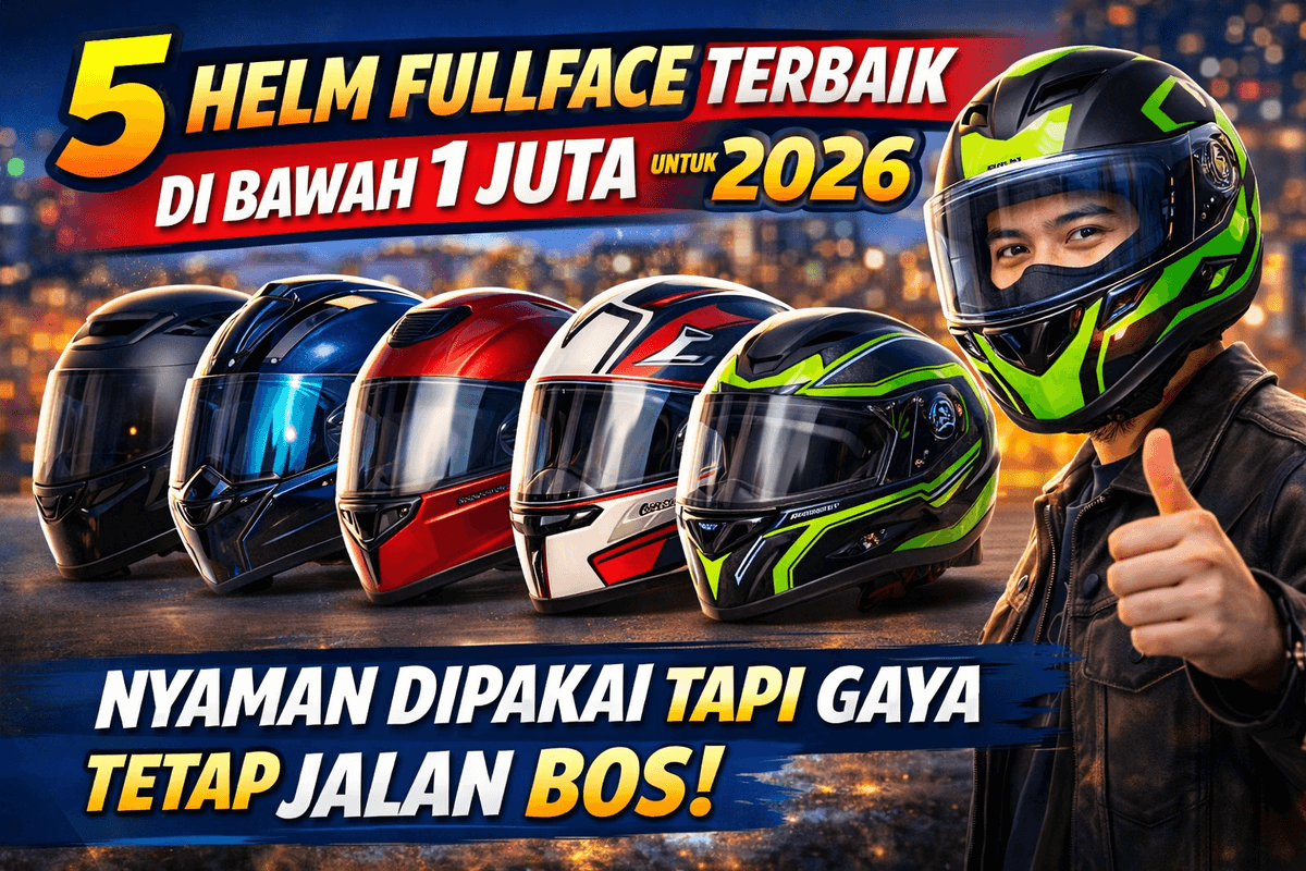 5 Helm Fullface Terbaik di Bawah 1 Juta untuk 2026, Nyaman Dipakai Tapi