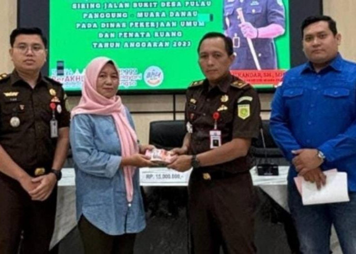 Lagi Tersangka Korupsi Proyek Siring di Muara Enim Kembalikan Kerugian Negara ke Penyidik