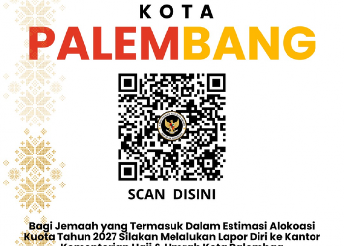 Daftar Jemaah Haji Palembang 2027 Keluar, CJH  Diminta Segera Lapor Diri