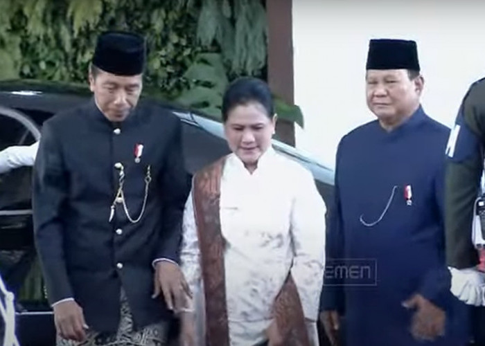 Prabowo Tiba di DPR Diiringi Putra Tercinta, Langsung Sambut Tamu Negara dengan Pakaian Tradisional Betawi!