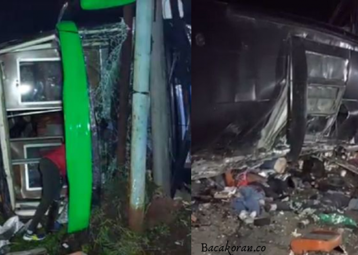 Tragis! Bus Pariwisata Depok Terguling di Ciater Subang, 9 Orang Tewas, 23 Ditangani di Puskesmas Palasari