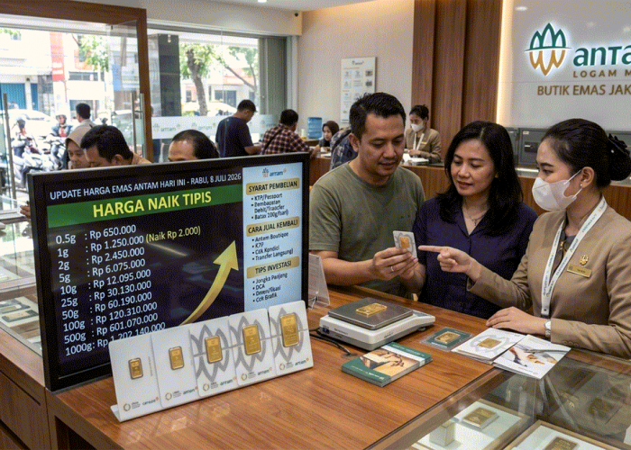 Update Harga Emas Antam Hari Ini Rabu 8 Juli 2026: Naik Tipis, Cek Daftar Harga Lengkap per Gram