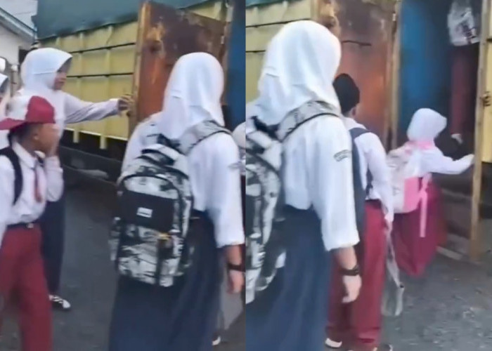 Viral! Demi Pendidikan Anak, Bapak Ini Ubah Truk Menjadi Bus Sekolah, Netizen Ramai Sentil Pemerintah