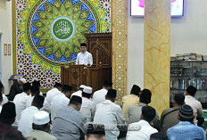 Sinergitas bersama Kajati Sumsel, Pj Gubernur Agus Fatoni Salat Berjamaah di Masjid Al Adli