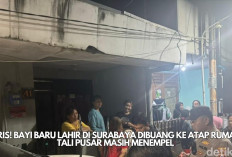 Miris! Bayi Baru Lahir di Surabaya Dibuang ke Atap Rumah, Tali Pusar Masih Menempel