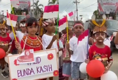 Meriah! Ratusan Anak PAUD di Serong Ramaikan Karnaval Budaya HUT ke-80 RI