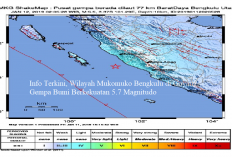 Info Terkini, Wilayah Mukomuko Bengkulu di Goyang Gempa Bumi Berkekuatan 5.7 Magnitudo