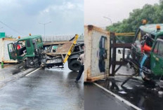 Dua Truk Tabrakan di Tol Cakung, Diduga Sopir Mengantuk: Saksi Mata Ungkap Kronologi Kejadian