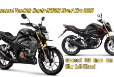 Generasi Terakhir Honda CB150R Street Fire 2025 dengan Suspensi USD Emas dan Fitur Anti-Vibrasi