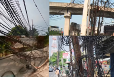 Waspada! Kabel Menjuntai di Pinang Pondok Labu Cilandak Lukai Pemotor Pagi Ini