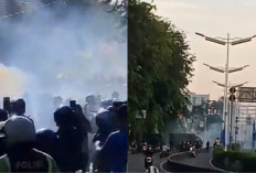 Chaos! Otista Jakarta Timur Ricuh Pagi Ini, Suara Tembakan Gas Air Mata Menggema