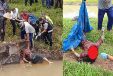 Mayat Perempuan Berbaju Merah Membusuk di Irigasi Belitang OKU Timur