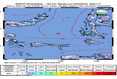 BMKG: Gempa Bumi Berkekuatan Magnitudo 5.4 Guncang Barat Laut Sanana Maluku Utara, Tidak Berpotensi Tsunami!