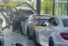 Viral! Xpander Seruduk Showroom Mobil Mewah, Mobil Mewah Porsche GT 3 Seharga Rp 9 Miliar Ringsek