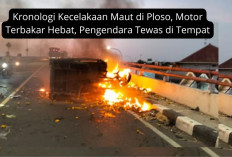 Kronologi Kecelakaan Maut di Ploso, Motor Terbakar Hebat, Pengendara Tewas di Tempat