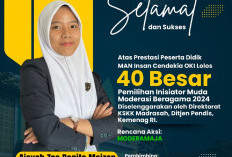  40 Siswa Madrasah se Indonesia Nominator Duta Moderasi Beragama, 1 dari MAN IC OKI Sumsel