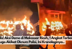 Miris! Aksi Demo di Makassar Ricuh, 1 Angkot Terbakar Diduga Akibat Oknum Polisi, ini Kronologinya.. 