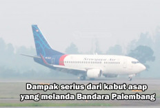 WAduh! Dampak Kabut Asap di Bandara Palembang, Penerbangan Jadi Terhambat...