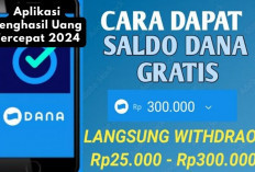 Raih Rp300.000 dengan Aplikasi Penghasil Uang Tercepat, Yuk Ikuti Tips dan Cara Mendapatkan Saldo DANA Gratis