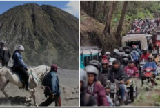 Membludak!  Gunung Bromo Diserbu di Libur Nataru, Wisatawan Terjebak Macet Jalur Objek Wisata...