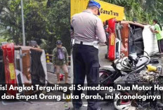 Tragis! Angkot Terguling di Sumedang, Dua Motor Hancur dan Empat Orang Luka Parah, ini Kronologinya