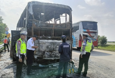 Viral Bus Pahala Kencana Terbakar di Tol Jombang, Akibatnya Asap Hitam Pekat Melambung Tinggi diatas Jalan Tol