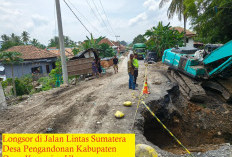 Jalinsum OKU - Muara Enim Longsor, Berlakukan Sistem Buka Tutup, Kendaraan Besar Belum Bisa Melintas 