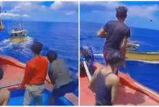 Heboh Nelayan Usir Kapal Asing Masuk Perairan Indonesia, Ini Aksi Heroiknya!