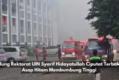 Kebakaran Hebat Landa Gedung Rektorat UIN Syarif Hidayatullah Tangerang Selatan, Asap Hitam Membumbung Tinggi