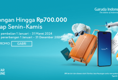 17 Kode Promo Tiket Pesawat Hari Ini: Diskon Garuda Indonesia Rp700.000, Penerbangan Dosmetik Tiket.com 50K