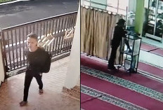 Pencuri Kotak Amal Mesjid Gentayangan Pada Pagi Hari di Kota Prabumulih