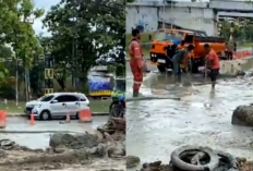Heboh! Lumpur Misterius Menyembur di Jalur Pantura Indramayu, Warga Panik & Lalu Lintas Lumpuh