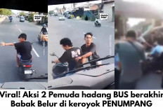 Viral! 2 Pemuda Mabuk Menghadang Bus, Berakhir Dikeroyok Penumpang, Netizen: Otaknya Dimana Ya