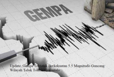 Update, Gempa Tektonik Berkekuatan 5.5 Magnitudo Guncang Wilayah Teluk Tomini Gorontalo