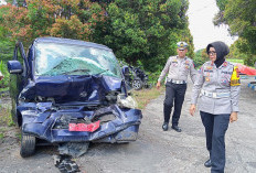 Mobil Berplat Dinas Kota Pagaralam Tabrak Kendaraan di Depannya,  Sopir Tewas Penumpang Luka-luka