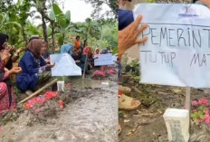 Heboh! Emak-Emak di Lebak Bikin Gundukan Kuburan di Jalan Rusak, Sindiran Telak untuk Pemerintah