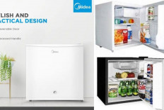 Kulkas Mini Midea MDRD86FGG50ID 50 Liter Hemat Listrik 80 Watt, Cocok untuk Kos dan Apartemen! 