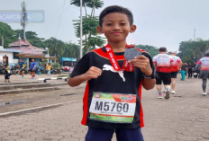 KEREN, Bocah 10 Tahun Ini Tuntaskan 5 KM di Ajang Musi Run 2023
