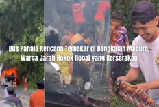 Bus Pahala Kencana Terbakar di Bangkalan Madura, Warga Jarah Rokok Ilegal yang Berserakan