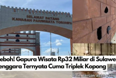 Heboh! Gapura Wisata Rp32 Miliar di Sulawesi Tenggara Ternyata Cuma Triplek Kopong, Netizen Geram: KPK Mana? 