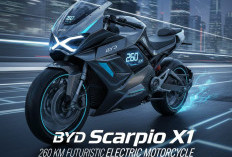 BYD Scorpio X1 Motor Listrik Futuristis 260 Km yang Siap Tantang 150cc