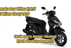 Yamaha Gear Ultima Hybrid 125 Hitam Glossy 2026: Skutik Sporty dengan Teknologi Hybrid dan Harga Kompetitif