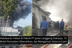 Kebakaran Hebat di Pabrik PT Javas Langgeng Sidoarjo, 15 Mobil Pemadam Dikerahkan, Api Mengamuk Selama 6 Jam