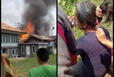 Kompor Meledak, Rumah Dua Lantai Hangus, Selamatkan Ibu, Dayat Alami Luka Bakar 