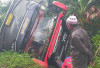Bus yang Mengangkut 'Urang Awak,, Masuk Jurang di Lahat, 1 Penumpang Tewas 