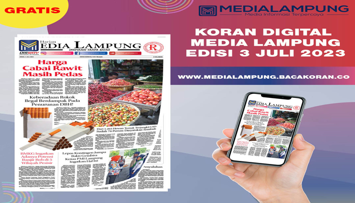 Koran Hybrid Pertama di Indonesia Baca Media Lampung Edisi Senin 03 Juli 2023