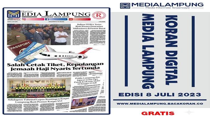 Koran Hybrid Pertama di Indonesia Baca Media Lampung Edisi Sabtu 08 Juli 2023