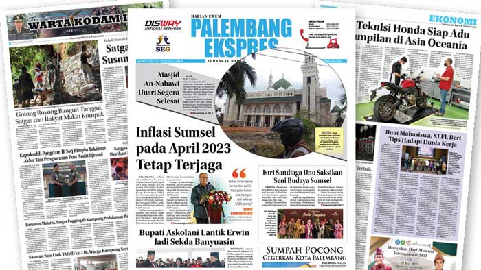 Baca Palembang Ekspres Edisi Jumat 19 Mei 2023