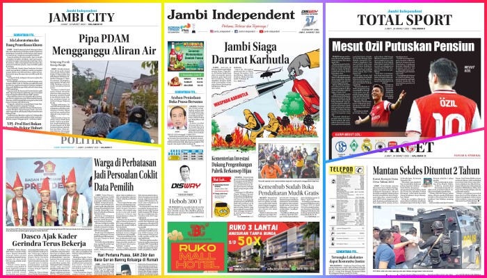 Baca Jambi Independent  Edisi 24 Maret 2023