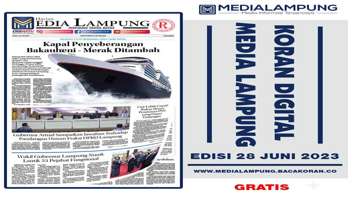 Koran Hybrid Pertama di Indonesia Baca Media Lampung Edisi Rabu 28 Juni 2023